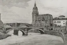 San Antón bridge, Bilbao, Spain, 1878. Creator: Andrés Ovejero