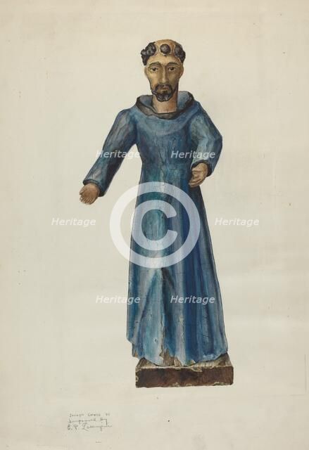 San Antonio de Padua, Santo bulto, 1937. Creators: Joseph Gross, Eldora P. Lorenzini.