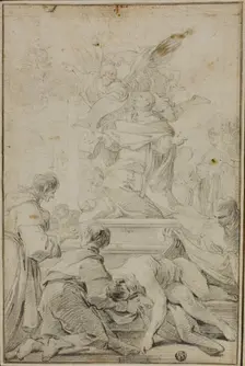 San Carlo Borraomeo Interceding for Plague Victims, n.d. Creator: Unknown