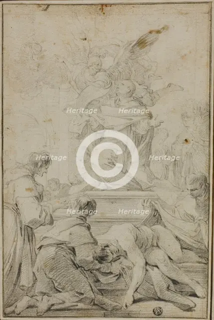 San Carlo Borraomeo Interceding for Plague Victims, n.d. Creator: Unknown.
