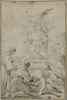 San Carlo Borraomeo Interceding for Plague Victims, n.d. Creator: Unknown