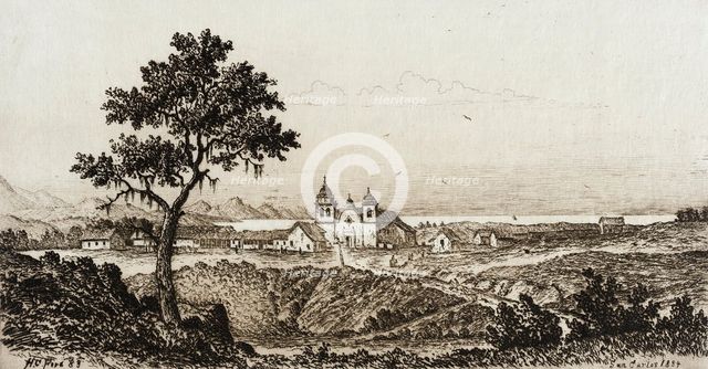San Carlos de Monterey, published in 1883. Creator: Henry Chapman Ford.