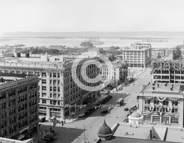 San Diego, Calif., and bay from U.S. Grant Hotel, c.between 1910 and 1920. Creator: Unknown.
