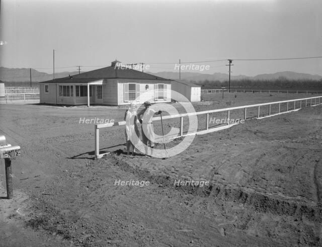 San Fernando federal subsistence homesteads, California, 1936. Creator: Dorothea Lange.
