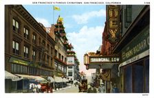 San Francisco's Famous Chinatown, San Francisco, California USA, postcard, 1921