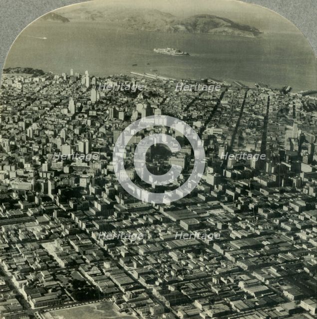 'San Francisco, Calif. From an Airplane - Fairchild Aerial Surveys Inc.', c1930s. Creator: Unknown.