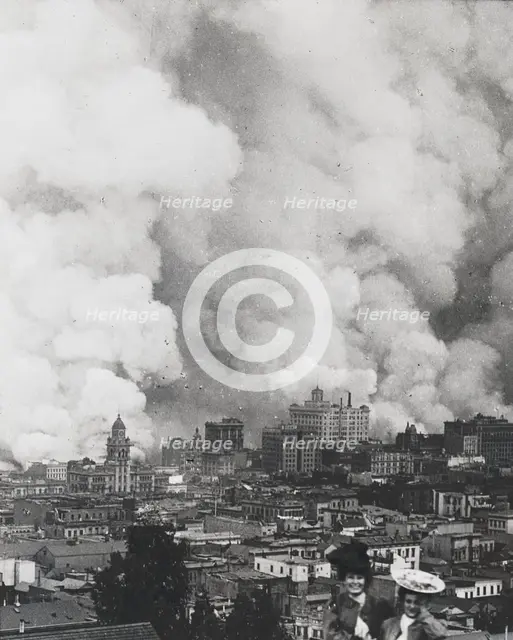 San Francisco earthquake and fire of 1906, 1906 Apr. Creator: Arnold Genthe.