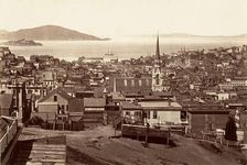 San Francisco, from California and Powell Street, 1864, printed ca. 1876. Creator: Carleton Emmons Watkins
