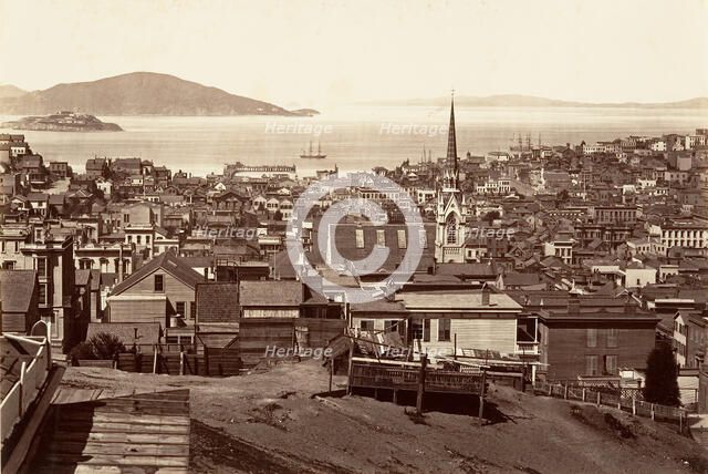 San Francisco, from California and Powell Street, 1864, printed ca. 1876. Creator: Carleton Emmons Watkins.