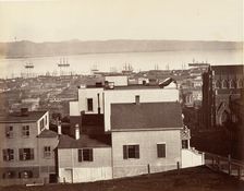 San Francisco, from California and Powell Streets, 1864, printed ca. 1876. Creator: Carleton Emmons Watkins