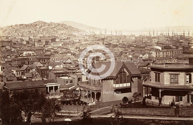 San Francisco, from Rincon Hill, 1864, printed ca. 1876. Creator: Carleton Emmons Watkins.