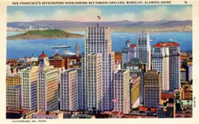 San Francisco's skyscrapers overlooking the Bay, California, USA, 1932