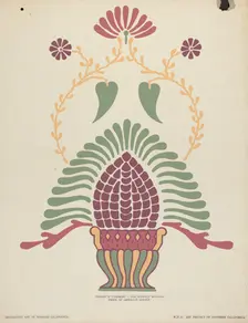 San Gabriel Mission Priest's Vestment from the portfolio "Decorative Art...", 1935/1942. Creator: Unknown