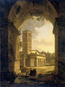 San Giorgio in Velabro in Rome, 1820. Creator: Antonie Sminck Pitloo