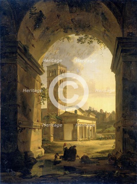 San Giorgio in Velabro in Rome, 1820. Creator: Antonie Sminck Pitloo.