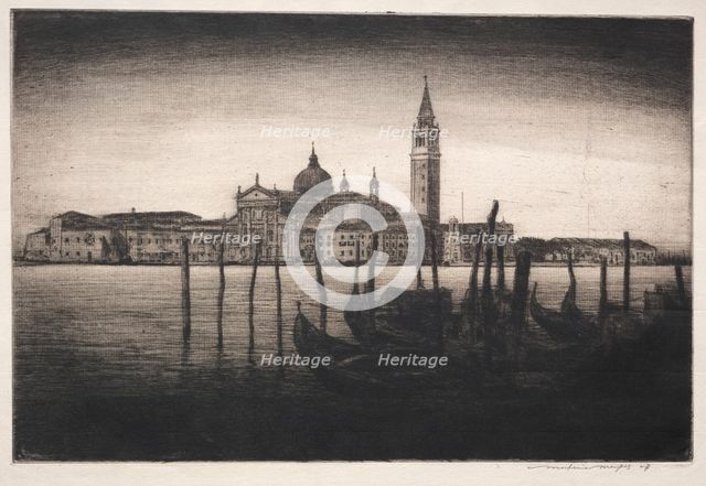 San Giorgio Maggiore, 1910. Creator: Mortimer Menpes (British, 1860-1938).