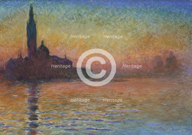 'San Giorgio Maggiore by twilight', 1908. Artist: Claude Monet.