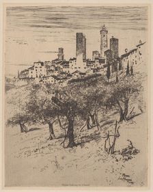 San Gimignano, 1883. Creator: Joseph Pennell