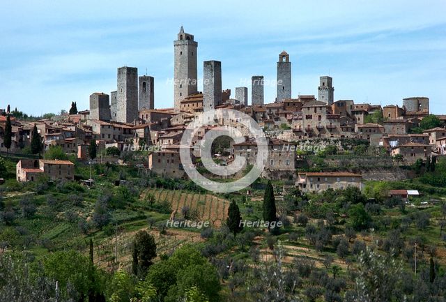 San Gimignano in Italy, 14th-15th century. Artist: Unknown