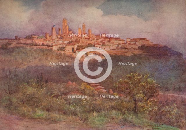'San Gimignano of Val D'Elsa', c1900 (1913). Artist: Walter Frederick Roofe Tyndale.