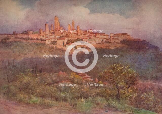 'San Gimignano of Val D'Elsa', c1900 (1913). Artist: Walter Frederick Roofe Tyndale.
