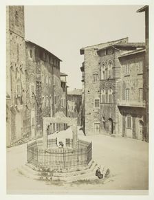 San Gimignano, Piazza Cavour, gia della cisterna, 1850-1900. Creator: Unknown