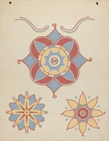 San Juan Capistrano Mission Ceiling Decoration from the portfolio "Decorative Art...", 1935/1942. Creator: Unknown