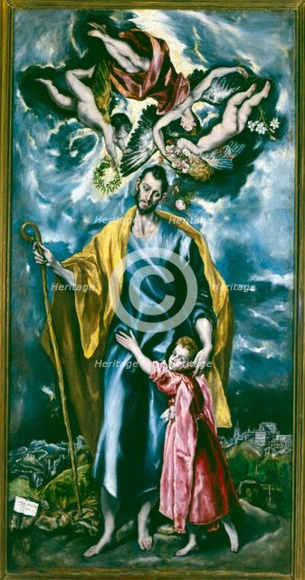 'San José con el Niño', 16th-17th century. Creator: El Greco (Domeniko Theotokopoulos, llamado) (1540-1614).