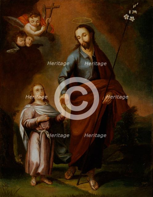 San Jose y el Cristo nino, ca. 1794. Creator: Jose Campeche.