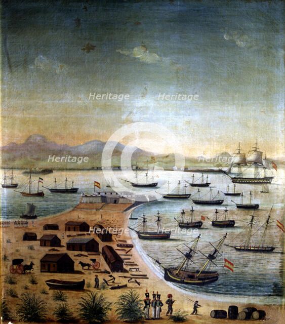  San Lorenzo castle in the Puntal, Cadiz.