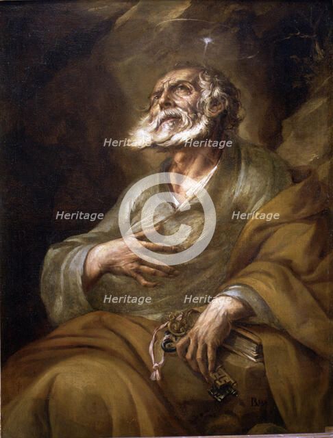 San Pedro, one of the Twelve Apostles, the first bishop of Rome, where he died.