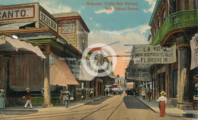 San Rafael Street, Havana, Cuba, c1910. Artist: Unknown