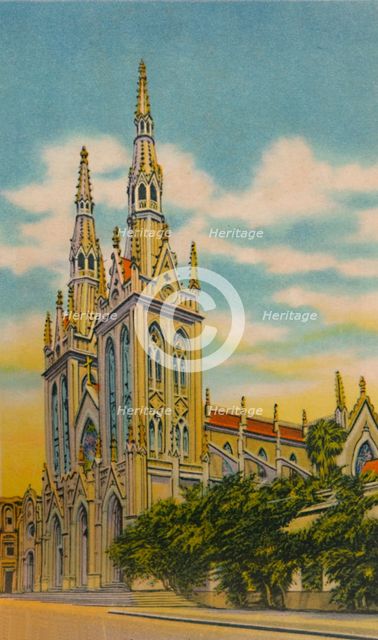 'San Roque Church, Barranquilla', c1940s. Artist: Unknown.