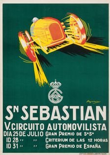 San Sebastián, 5th Motor Circuit, 1927, 1927. Creator: Aguirreche, Miguel Ángel (1894-1954)