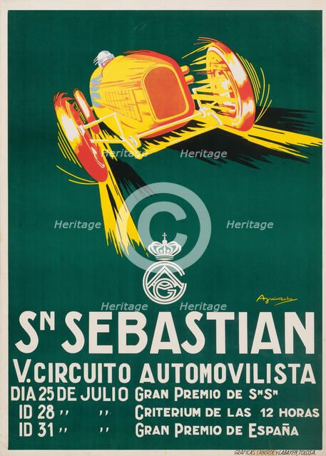 San Sebastián, 5th Motor Circuit, 1927, 1927. Creator: Aguirreche, Miguel Ángel (1894-1954).