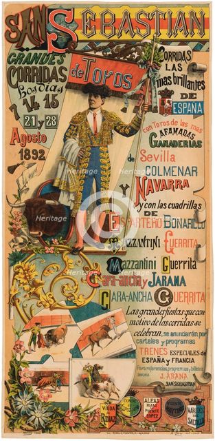 San Sebastián. Grandes corridas, 1892. Creator: Salvi, Manuel (1856-1930).
