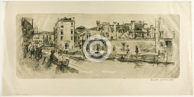 San Trovasso Canal, 1885. Creator: Frank Duveneck.