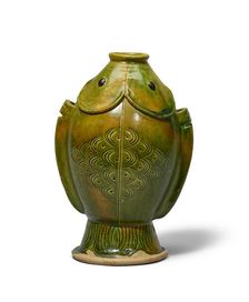 Sancai (three-color glazed) Twin Fish Form Vase, Between 960 and 1127. Creator: The Oriental Applied Arts