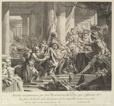 Sancho Pursued by the Kitchen Boys of the Duke, 18th century. Creator: Pierre Alexandre Aveline