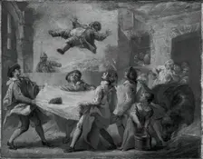 Sancho Panza Being Tossed in a Blanket, 1723/24. Creator: Pierre Charles Tremolieres