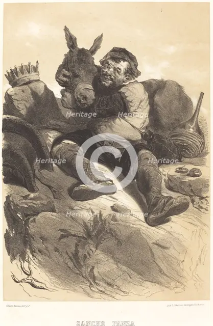 Sancho Panza, c. 1855. Creator: Célestin Nanteuil.