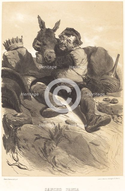 Sancho Panza, c. 1855. Creator: Célestin Nanteuil.