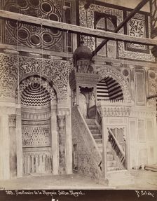 Sanctuary of the Mosque of el Muayyad, Cairo, 19th century. Creator: Pascal Sébah