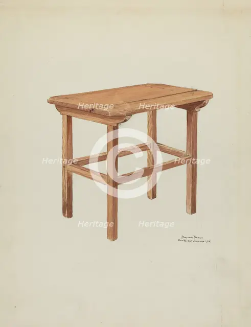 Sanctuary Table, 1936. Creator: Dayton Brown.