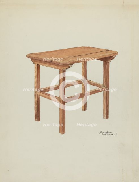 Sanctuary Table, 1936. Creator: Dayton Brown.