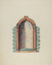 Sanctum, Carved from Wood, 1937. Creator: Alexander Chudom