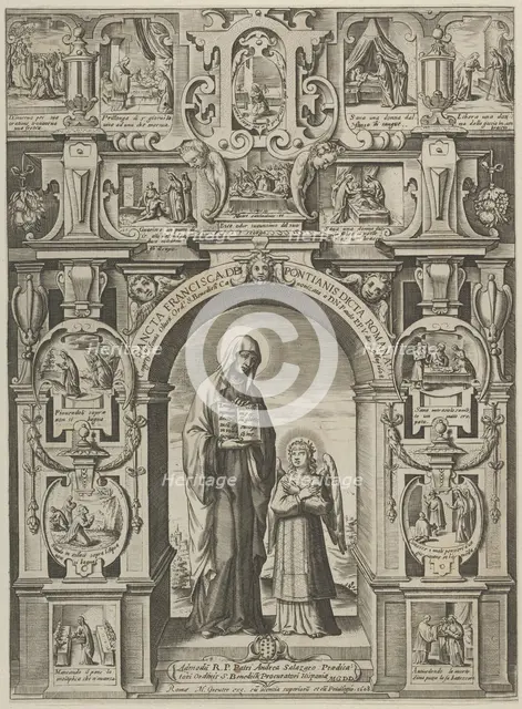 Sancta Francisca de Pontainis Dicta Romana, 1608. Creator: Matthaeus Greuter.