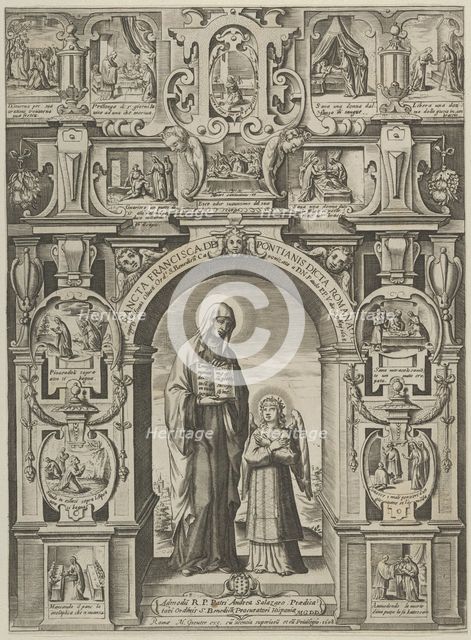 Sancta Francisca de Pontainis Dicta Romana, 1608. Creator: Matthaeus Greuter.