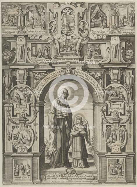 Sancta Francisca de Pontainis Dicta Romana, 1608. Creator: Matthaeus Greuter.
