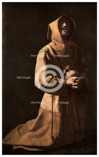Sanctity: 'St Francis in Meditation', 1635-1639 (1956). Artist: Unknown
